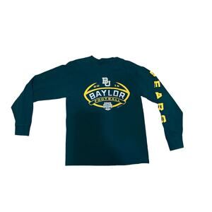 Baylor University Bears Football 2015 Green Long Sleeve Crewneck Shirt